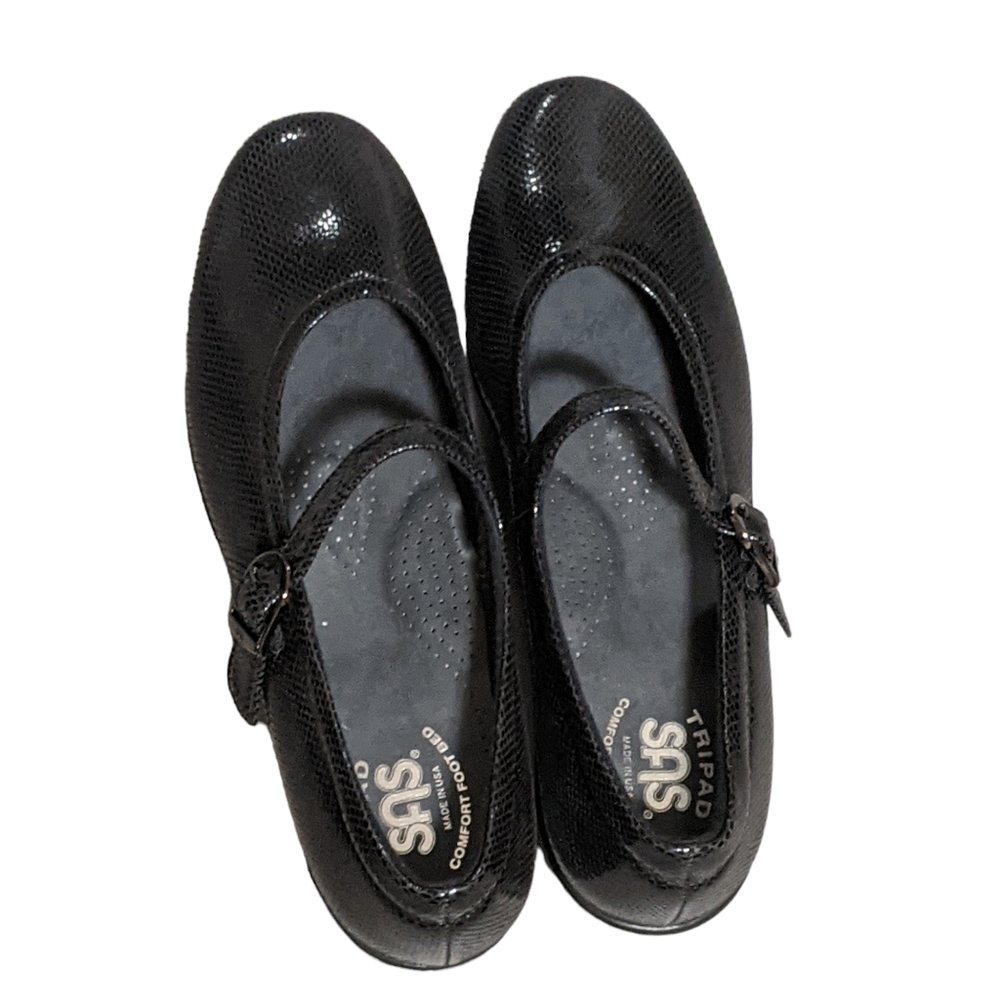 SAS Black Mary Jane Flats - Picture 8 of 12